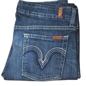 7 For All Mankind Premium Denim Straight Leg Jeans Size 31 Medium Stretch